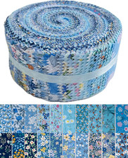 Jelly Roll Fabric - 20 Assorted Floral Prints, 100 Cotton Quilting Fabric, 40 P