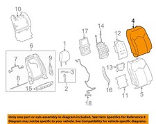 GM OEM 13-15 SRX Seats Tracks Passenger Seat Components-Seat Back Cover 22860140