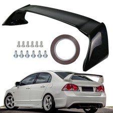 Glossy Black Abs Rear Trunk Spoiler Wing For 2006-2011 Honda Civic 4-door 06-11