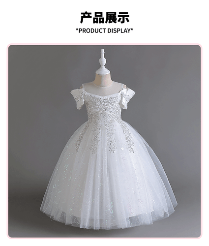 Birthday Wedding Party Dress for Girls Kid Princess Dress For Dance Performance - Picture 11 of 18