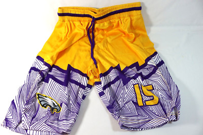 Basketball Shorts GOLD & Purple EAGLES Sports Jersey Mesh SIZE SMALL #2, 3, 15