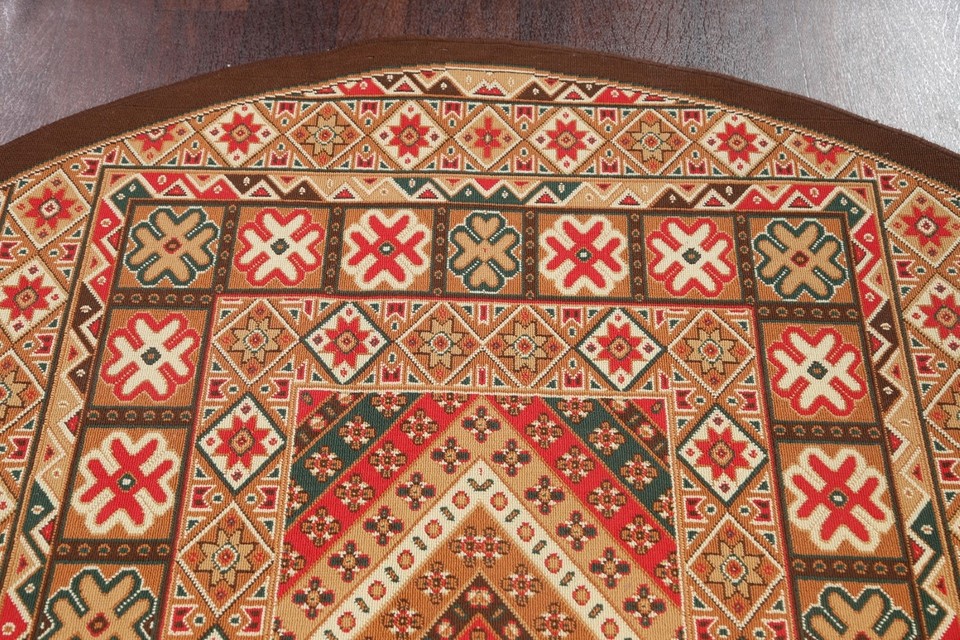 Geometric Tebriz Oriental Area Rug 7x7 Round Turkish Carpet | eBay