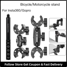Motorcycle Mount for Insta360 X4 X3 Handlebar Clamp Brackets Motorcycle Bicycle