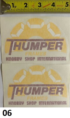 2 KSI Thumper Decal Vintage XR 4 stroke Works Bike Knobby Shop Old School AHRMA 