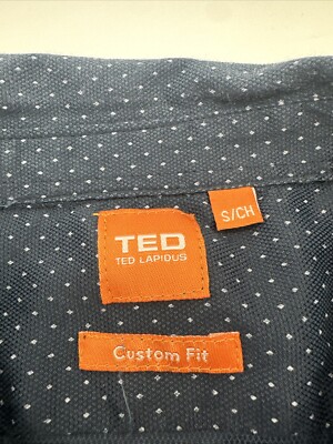 Ted Lapidus Long Sleeve Button Up Shirt Men Small AOP Blue..#15741