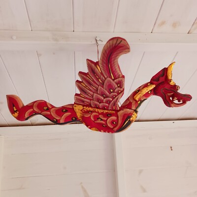 Fliegender Drache Handy (rot) handgeschnitzt Fliegender Drache