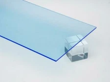 SALE 1/2" (12mm) Transparent Blue 12x12" Acrylic Plexiglass Sheet AZM Displays