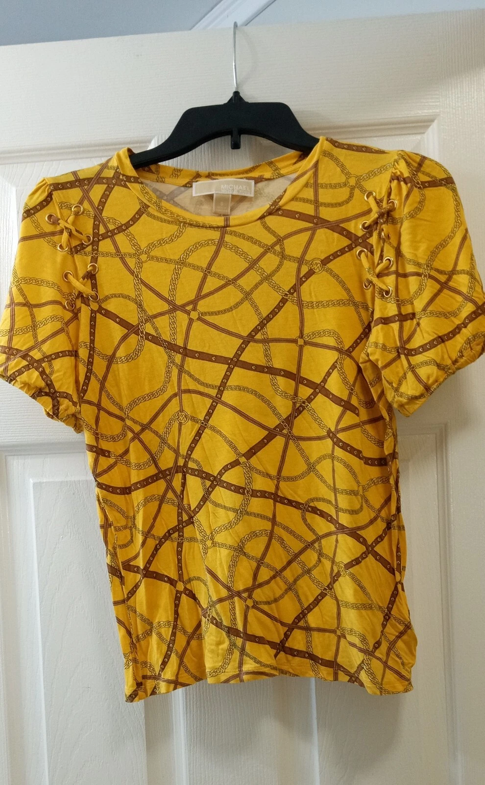 Top con lacci Michael Michael Kors giallo donna taglia S