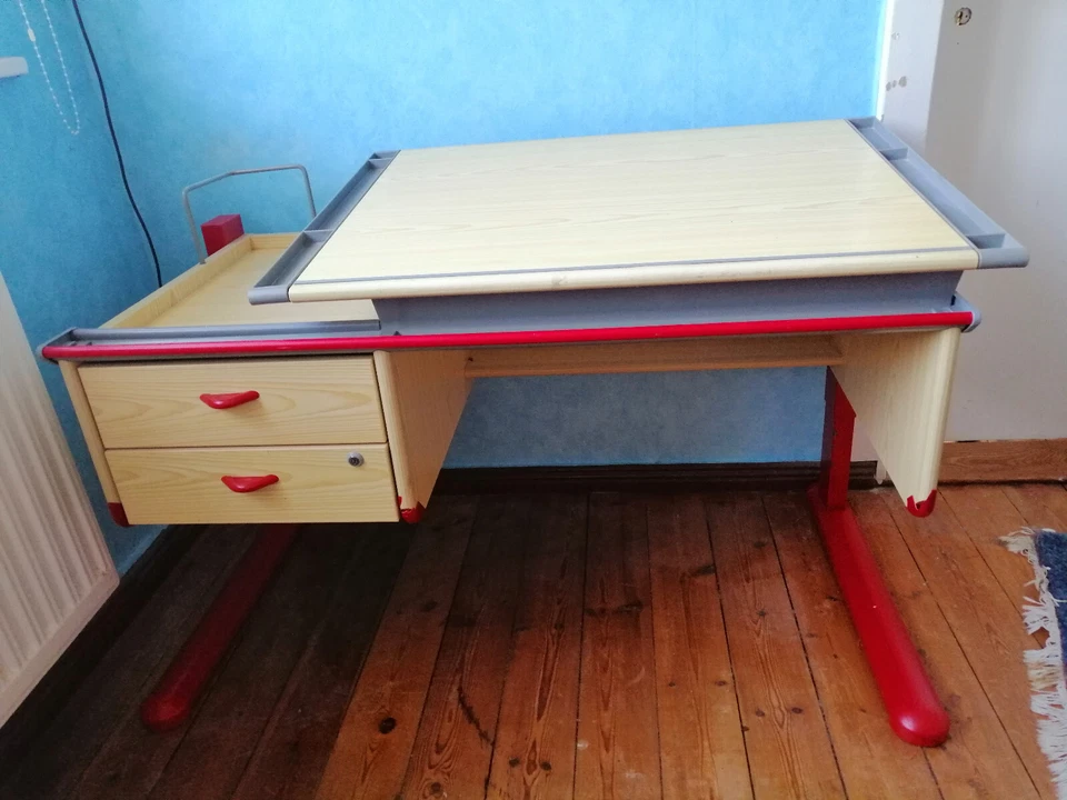 Moll Schreibtisch, Kieferfurnier-/nachbildung, mit Schubladen und Abstellflächen