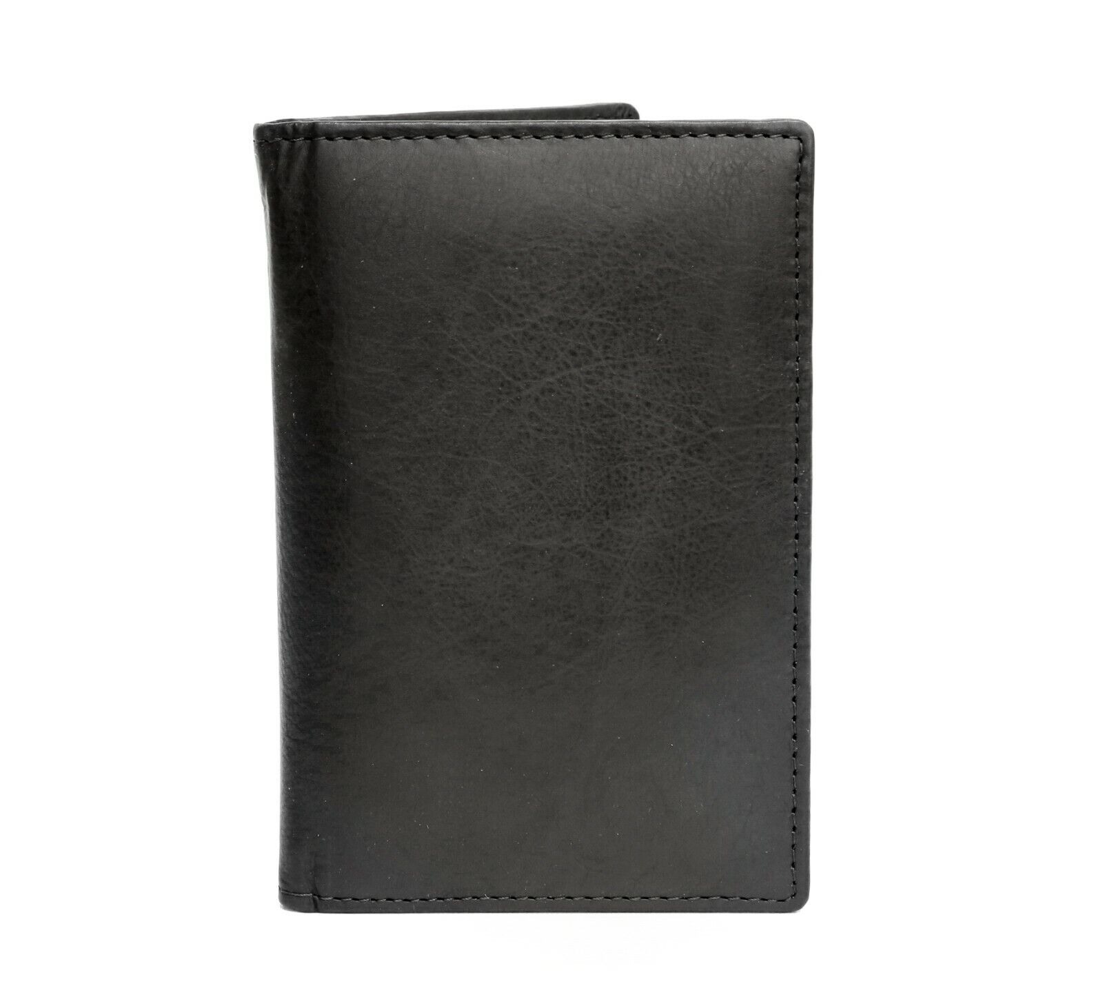 ASHLIN® DESIGNER | Passport Wallet 13 Card Pockets ID Sections 100% Leather Blk