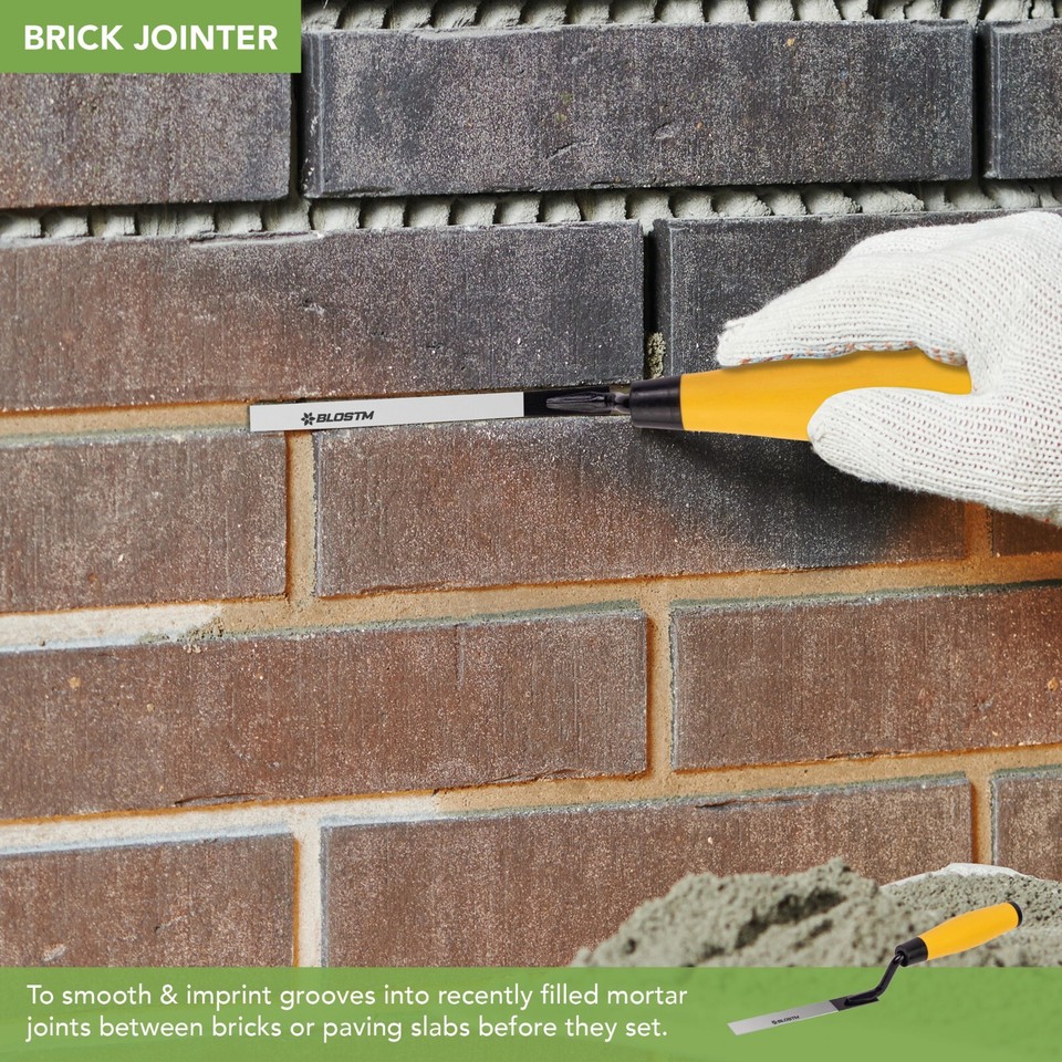 BLOSTM 5pc Builder Professional Trowel Set Bricklayer Brick Plastering ...