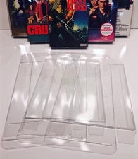 5 VHS Box Protectors For Standard VHS Tapes  Clear Plastic Display Sleeves Boxes