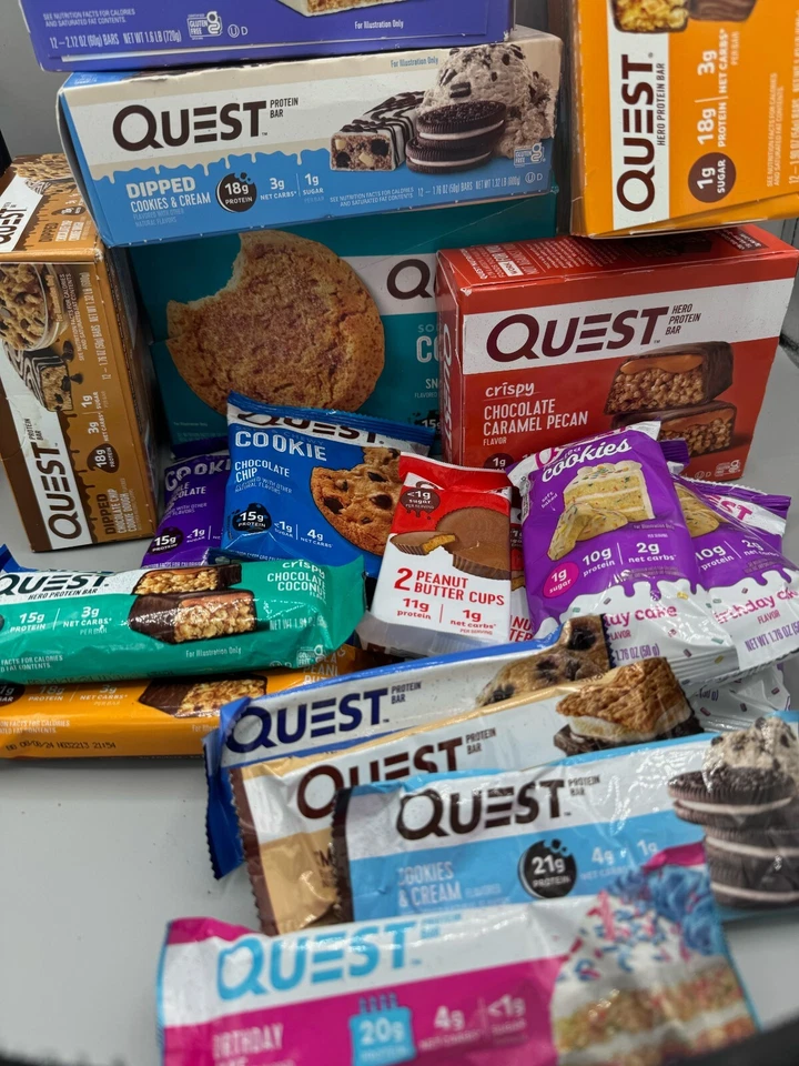 70 BARRAS DE BÚSQUEDA SURTIDAS Y GALLETAS/HÉROE. cccMASA MANTEQUILLA MANÍ TAZAS 20G PROTIENE Foto 3 de 4