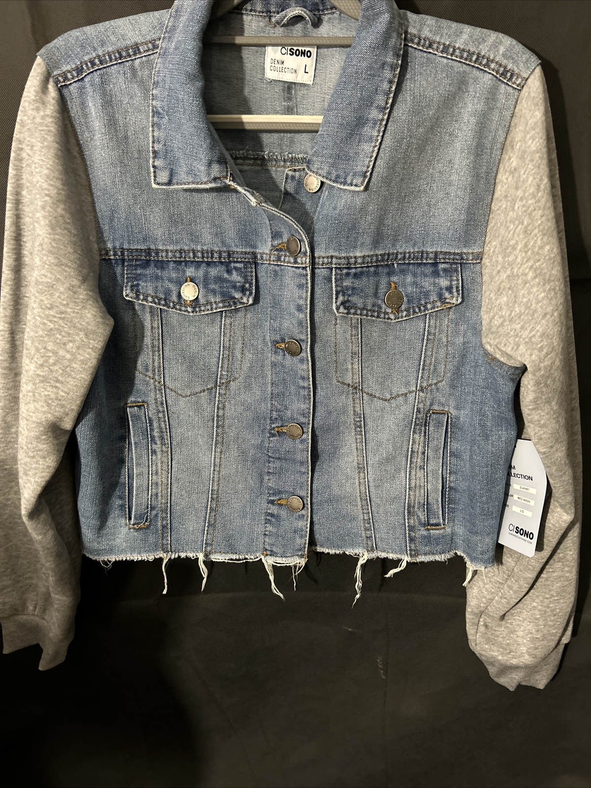 Women’s Denim And Fleece Jean Jacket Made By Casino Size L eBay