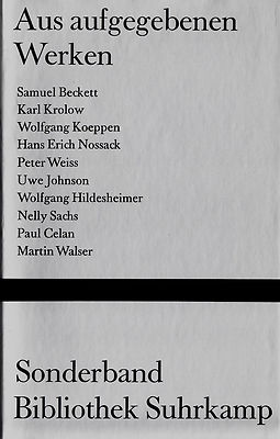 su- b AUS AUFGEGEBENE WERKEN : SONDERBABD     b  X