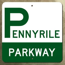 Kentucky Pennyrile Parkway highway marker road sign 1976 Henderson 12x12