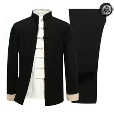3pcs/set cotton&linen tang suit kung fu tai chi clothing martial arts uniforms