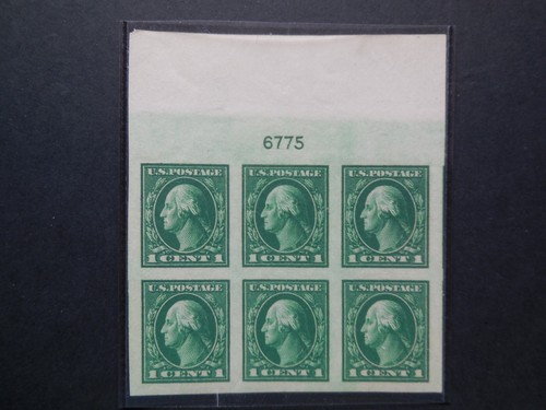 #408 1c Washington Imperforated RH Arrow Block MNH OG XF "Includes New Mount" - Picture 3 of 3