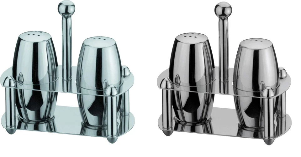 Grunwerg Bellux Collection Set Para Condimentero De Acero Inoxidable Con Soporte - Imagen 1 de 1