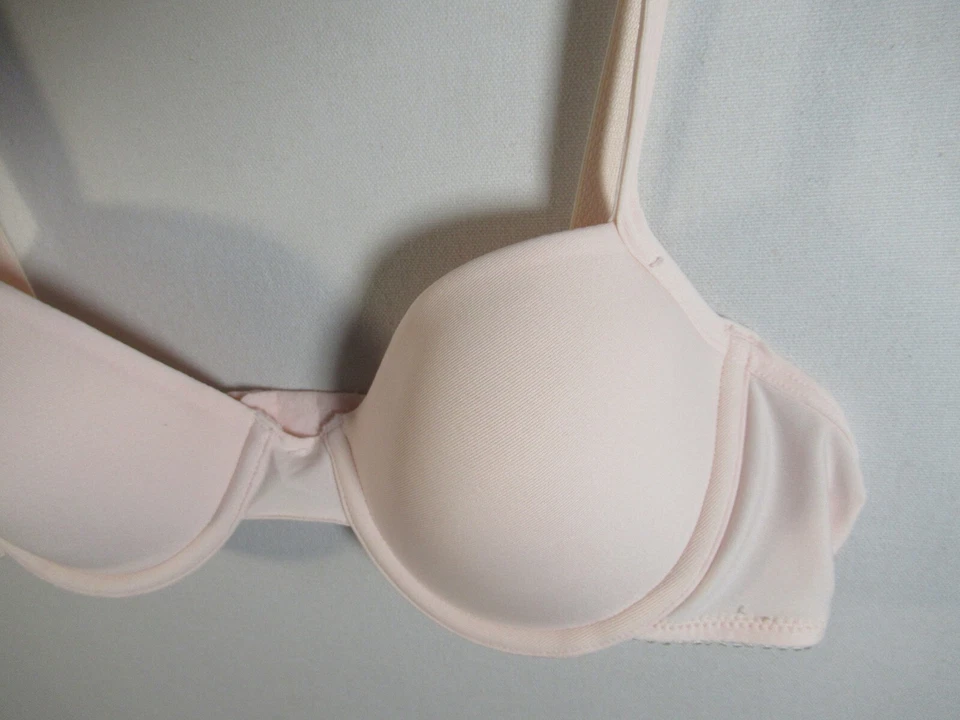 Sujetador push up acolchado vintage Lily of France 36A rosa con aros 1744 Foto 2 de 4