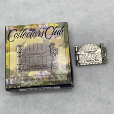 Authentic Longaberger Cottage Gate Tie-On/ Lapel Pin 2000 Collectors Club #73326