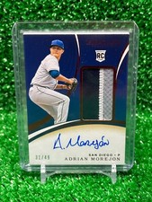 2020 Panini Immaculate Red 31/49 Adrian Morejon #158 RPA Rookie Patch Auto RC