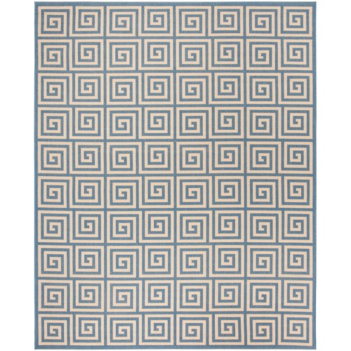 SAFAVIEH Indoor Outdoor BHS129N Beach House Cream / Blue Rug - Picture 4 of 22