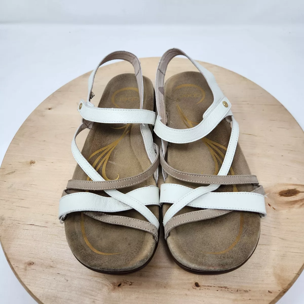 Abeo white cheap sandals