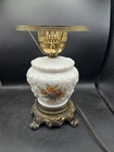Vintage Hurricane Milk Glass Lamp Hedco New York Base Only