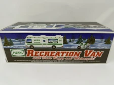 BRAND NEW!! 1998 HESS Truck Recreation Van With Dune Buggy And Motorcycle