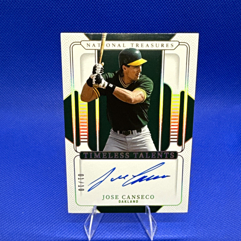 Panini 2025 National Treasures Timeless Talents Jose Canseco Auto 1/10!!