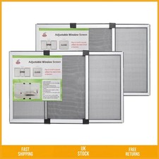 Durable Adjustable Sliding Mesh Fly Window Screen Bug Guard 50x70-132cm 2 Pack