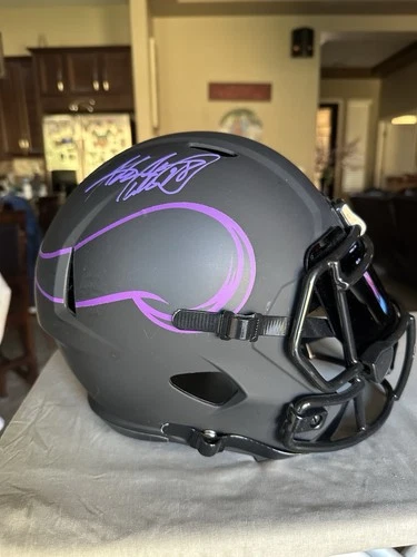 Adrian Peterson Signed Eclipse Helmet Minnesota Vikings Full Size with Visor