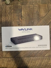 WAVLINK 4K Universal USB C Docking Station Dual Monitors, Displaylink USB C Dock