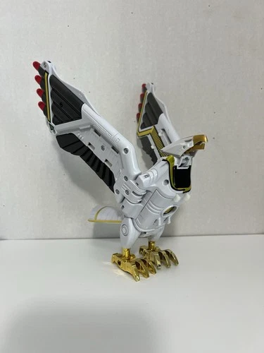 1995 Bandai Mighty Morphin Power Rangers White Ranger Deluxe Falconzord Vintage