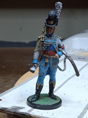 Gut bemalter EK Guss Offizier, Pferd Rettungsschwimmer, Schweden, 1807