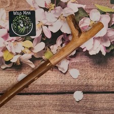 Handmade Rustic wooden Thumb Stick, walking stick, Hiking Pole.