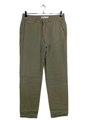 ZARA BASIC Stoffhose Damen Hose Gr. DE 38 khaki Casual-Look