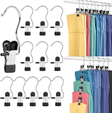 Legging Organizer for Closet, Metal Yoga Pants Hangers 10 Pack Hanging Clips W/R