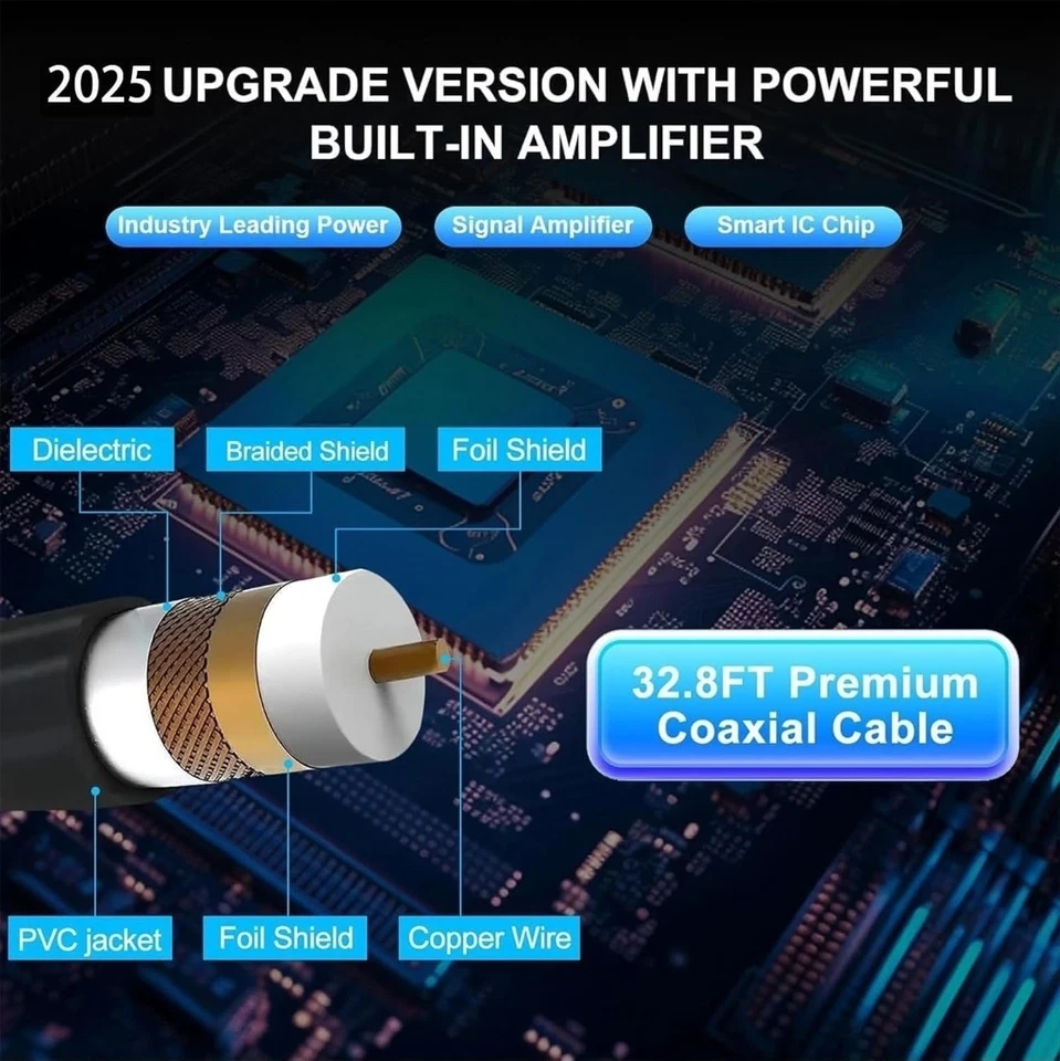 Digital Antenna for Smart tv, 2025 Upgraded HD Digital Portable TV Antenna - Image 2 of 4