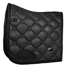 Equestrian Stockholm Cob Dressurschabracke All Black Glimmer Schabracke