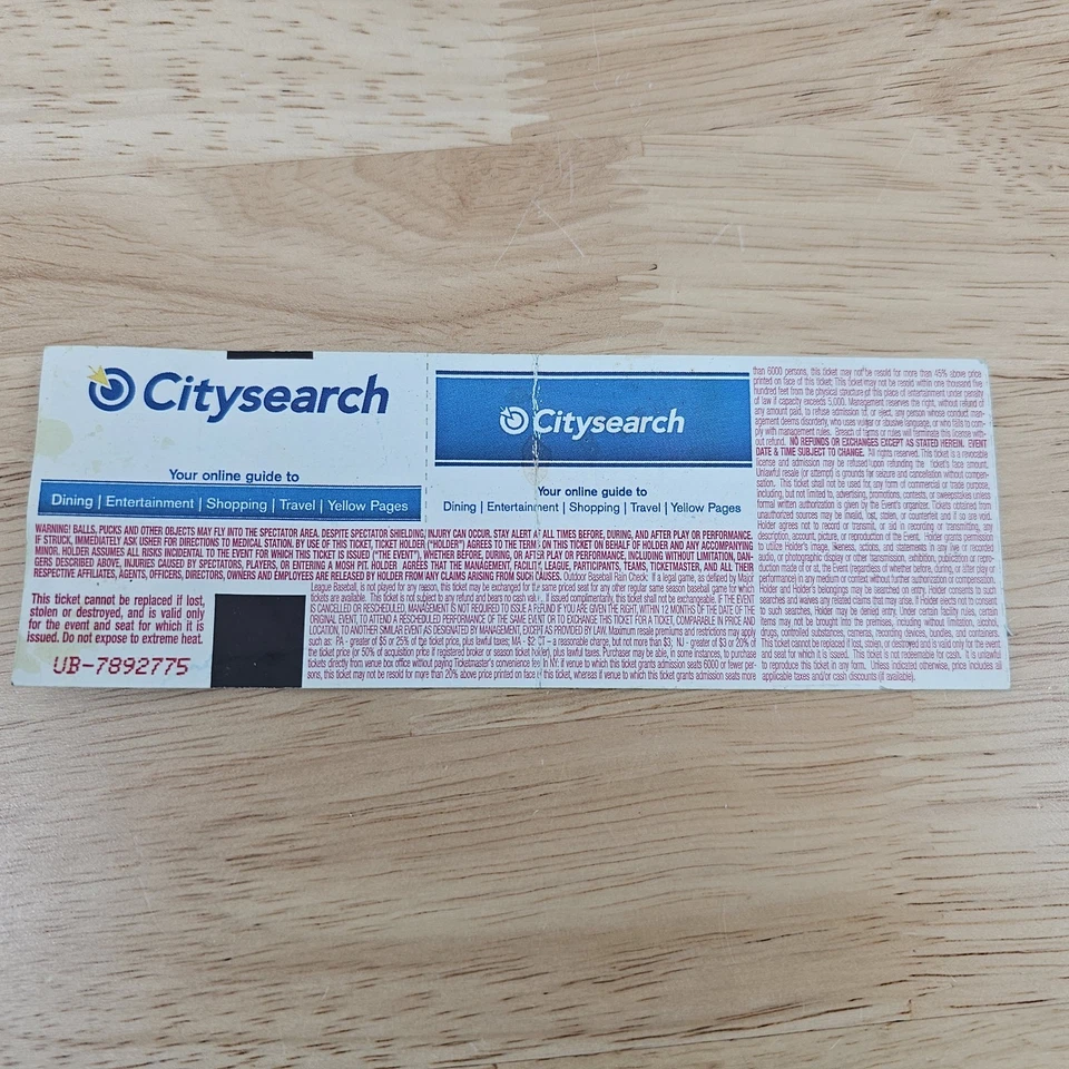 Bob Weir & Ratdog Concert Ticket Stub Nov 13 2006 The Tabernacle Atlanta Ga - Image 3 of 4