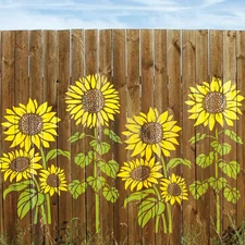 6 Pcs Large Sunflower Stencil for Painting on Wood Flower Stencils Reusable Flor