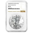 2015-W $1 1-oz Burnished American Silver Eagle NGC MS70 Brown Label