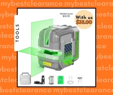 Laser Level Rechargeable, Huepar Pro Self Leveling Green Cross Line Laser Level 