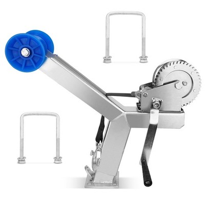 1200LB Adjustable Boat Trailer Winch Post Winch For 3'' W X 4'' H Trailer Drawbar