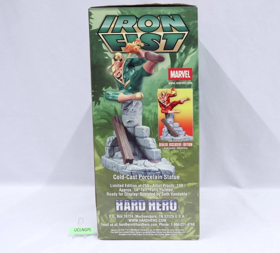 Iron Fist Marvel Comics 2006 Hard Hero 14" estatua de porcelana fundida en frío 636/750 Foto 4 de 4