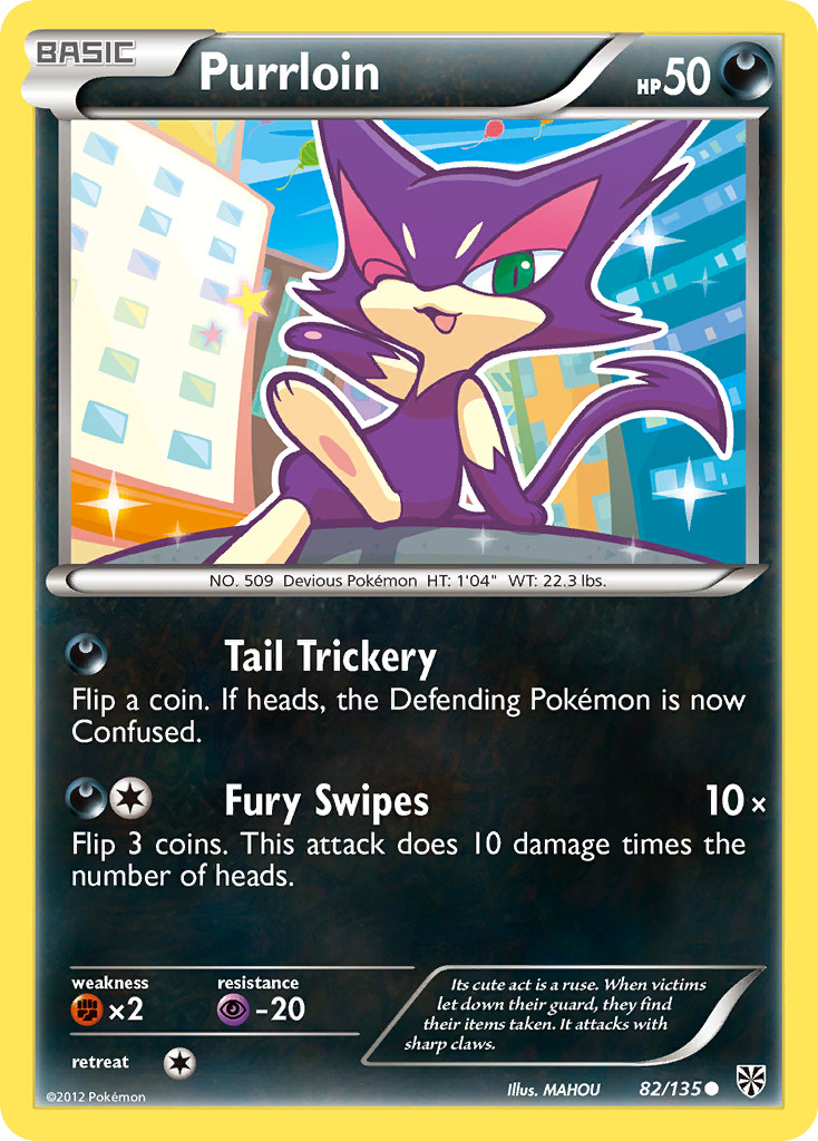 Purrloin 82/135 C Plasma Storm Pokemon Reverse Holo LP