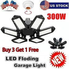 12000000LM LED Garage Light Super Bright Work Shop Ceiling Light Deformable Bulb