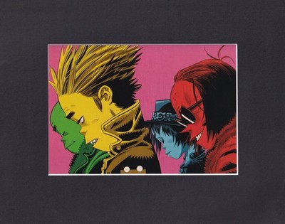 8X10'' Matted Print Picture Gorillaz Band: 2-D, Murdoc, Noodle, Russel